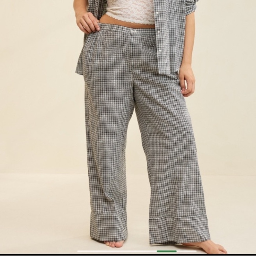 Aerie Seersucker Pajama Pants Size Large NWT